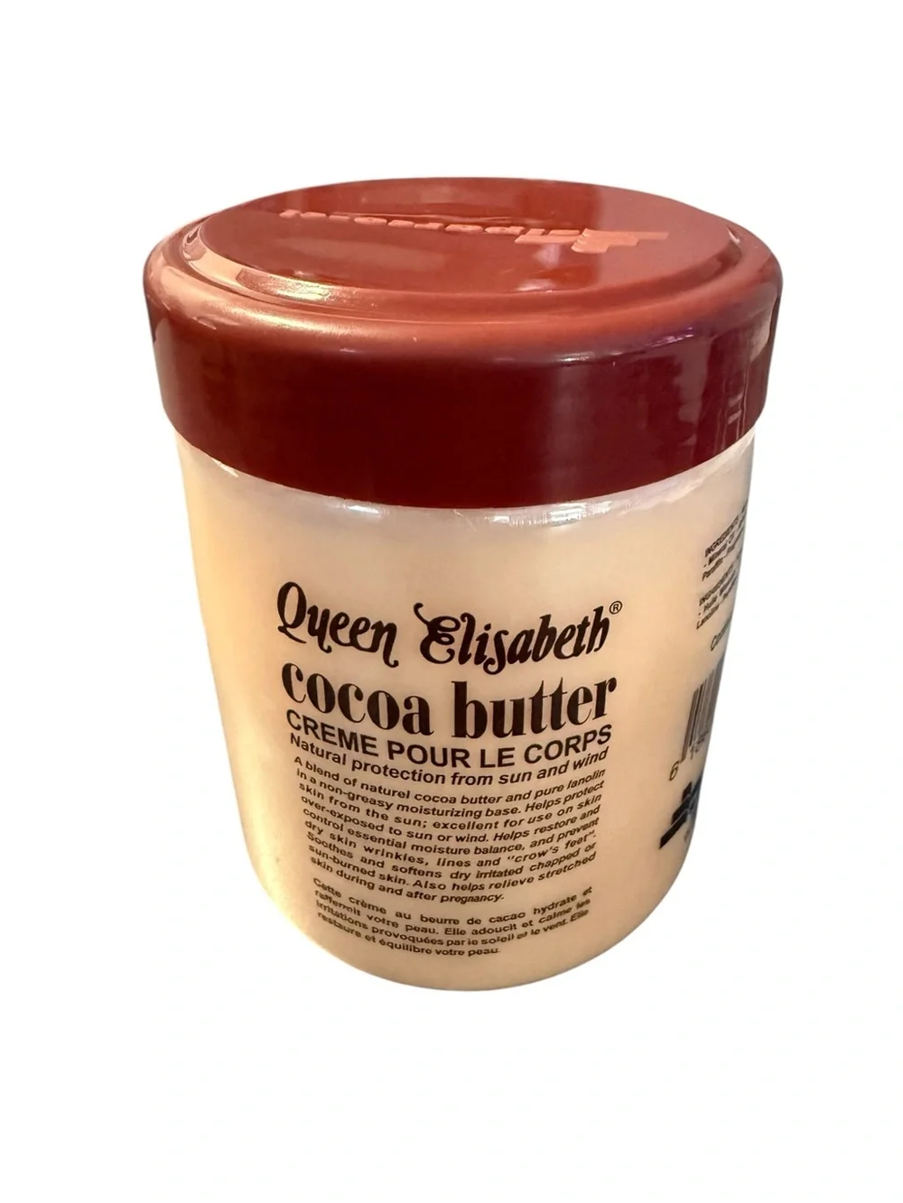 QUEEN ELIZABETH COCO BUTTER HAND, FACE AND BODY JAR CREAM 500ML 16.90oz -(2pcs)